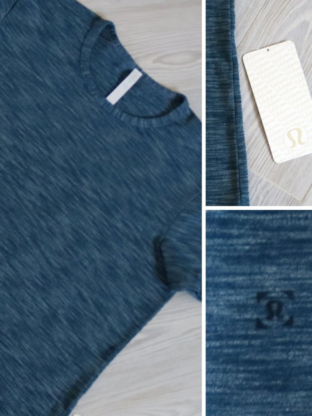 Lululemon Blue Pulse Slab Shirt Women's XL Stretch Rulu-Fabric Active Gym NEW